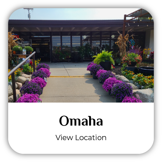 Omaha, Nebraska, Earl May Garden Center storefront.